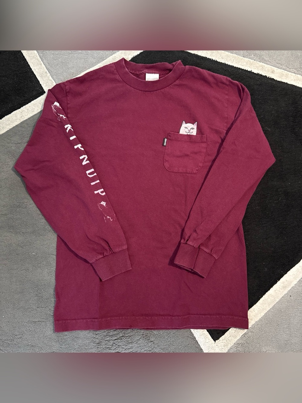 Ripndip burgundy long sleeve shirt